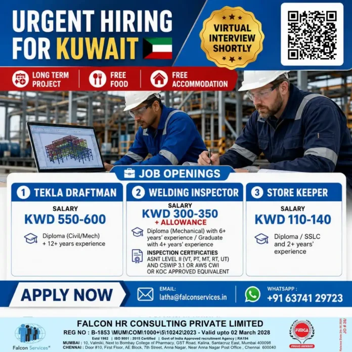 Falcon Services urgent hiring Kuwait 2025