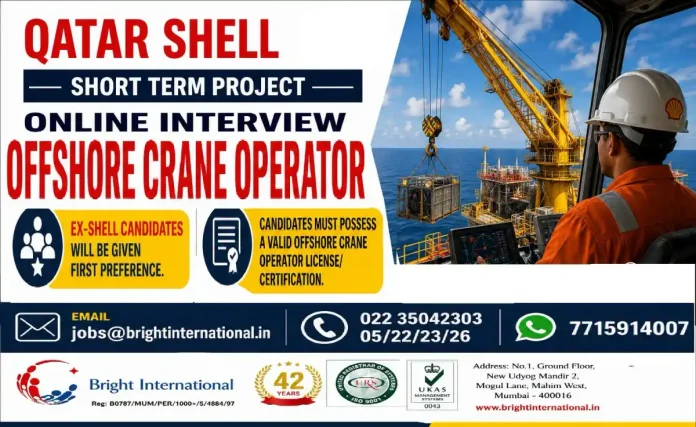 Offshore Crane Operator working on a platform with a crane
