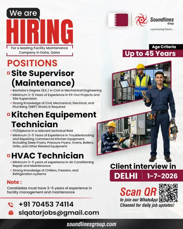 Facility Maintenance Jobs Doha Qatar Hiring