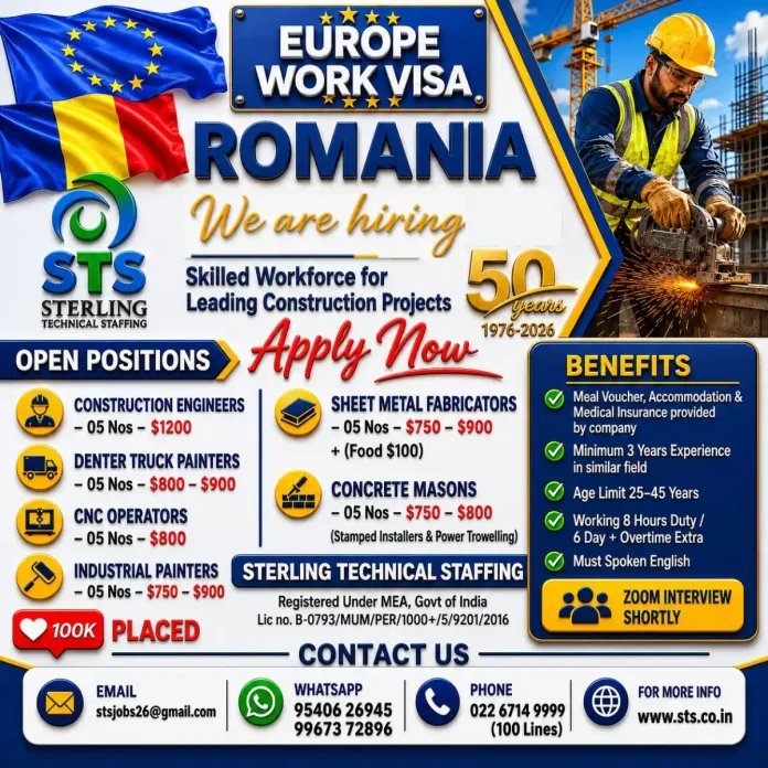 Sterling Technical Staffing Romania Construction Jobs Hiring