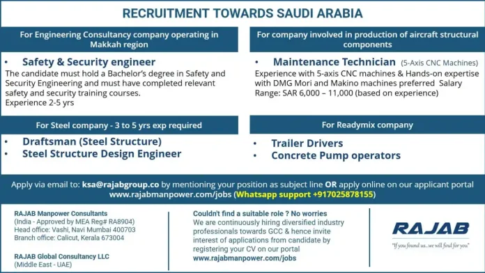 Safety and Security Engineer job Saudi Arabia