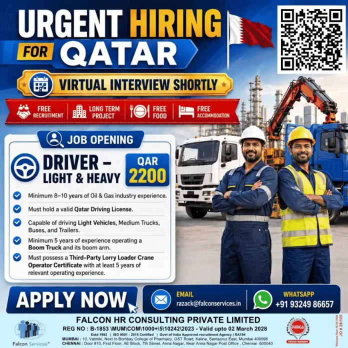 Falcon Services Driver Recruitment Qatar