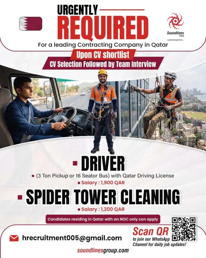 Driver job Qatar – 3 Ton Pickup or 16 Seater Bus