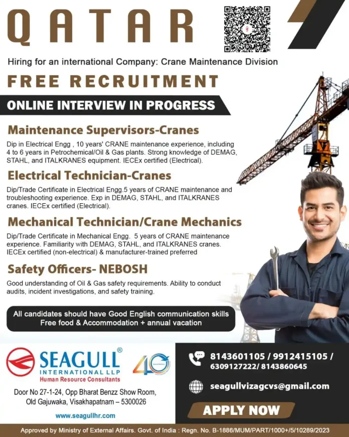 Crane Maintenance Jobs Qatar