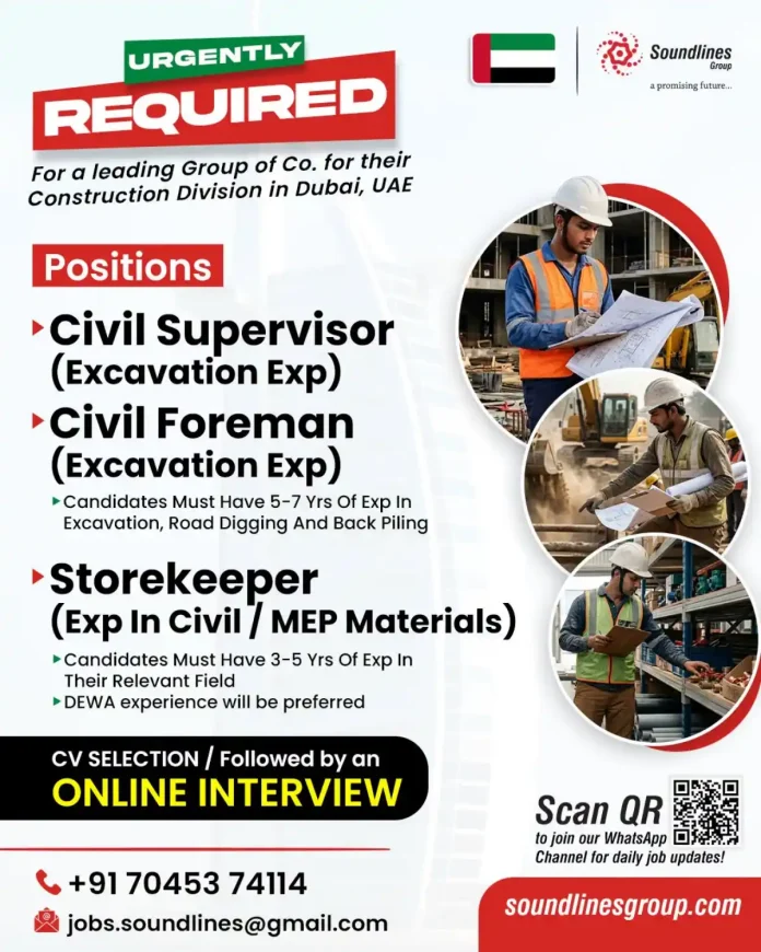 Soundlines Group - Construction Jobs Dubai