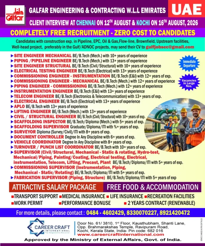 GALFAR Engineering UAE recruitment banner 2026