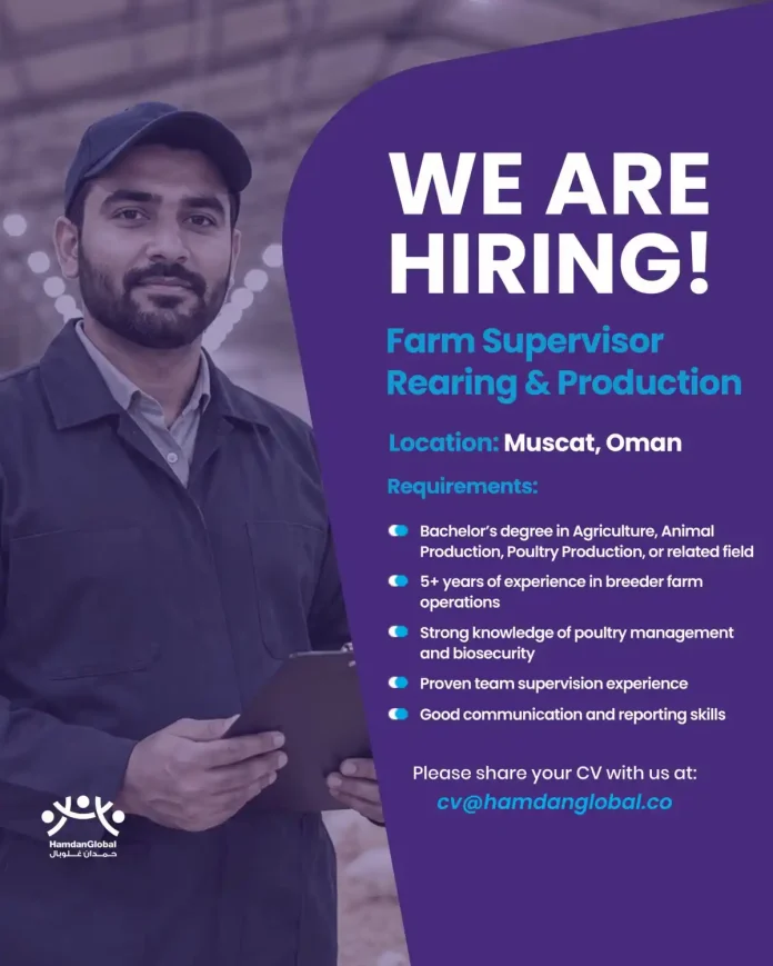 Farm Supervisor job at HamdanGlobal
