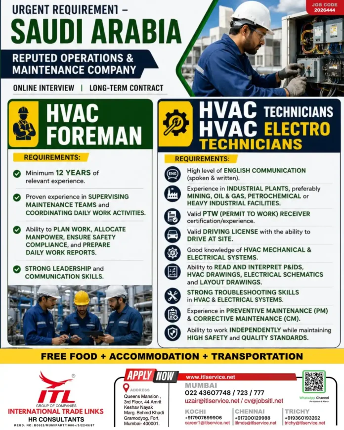 HVAC technician working on equipment