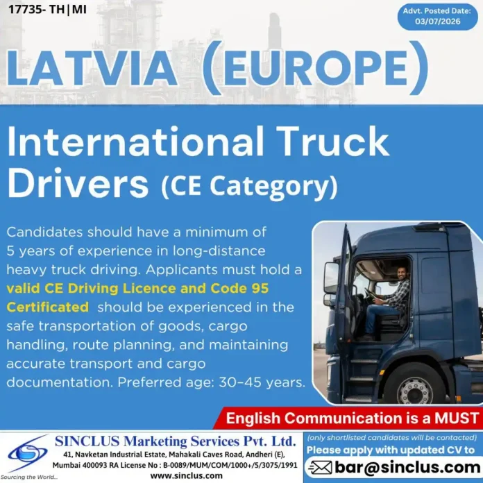 International truck driver in Latvia