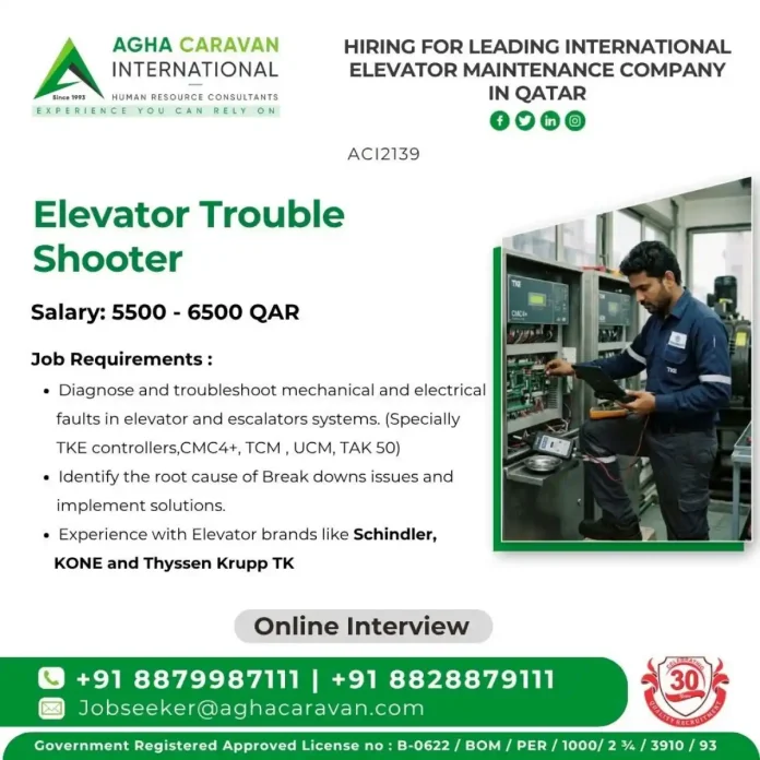 Elevator Trouble Shooter job in Qatar