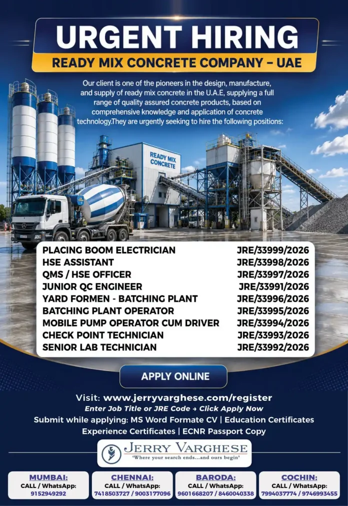Ready Mix Concrete vehicle and construction site