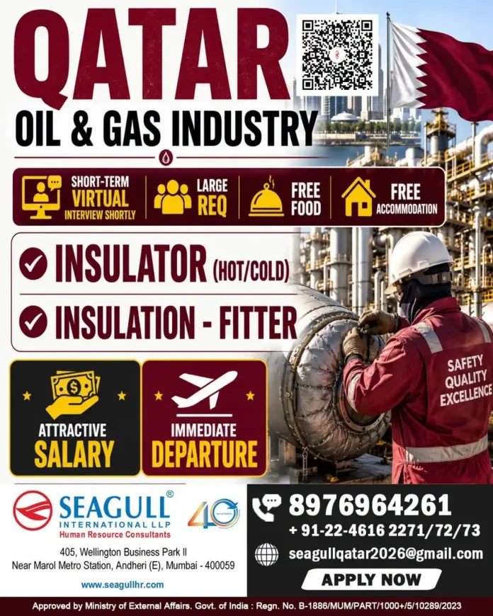 Seagull International LLP Qatar Oil & Gas Insulator Jobs Flyer