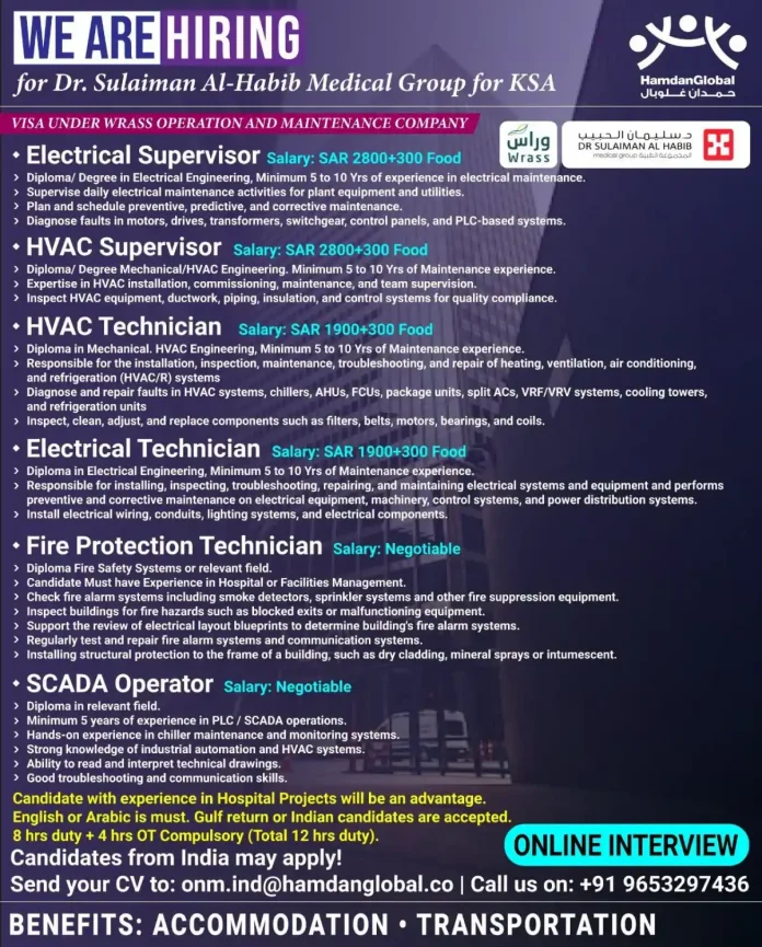 Dr. Sulaiman Al-Habib Medical Group logo and job opening