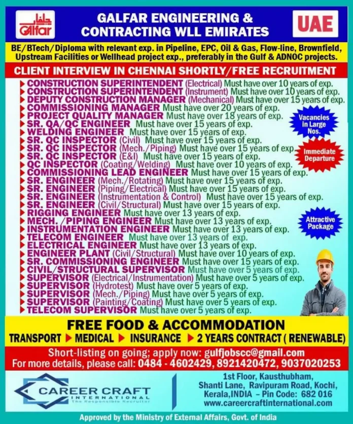 GALFAR Engineering & Contracting jobs in UAE