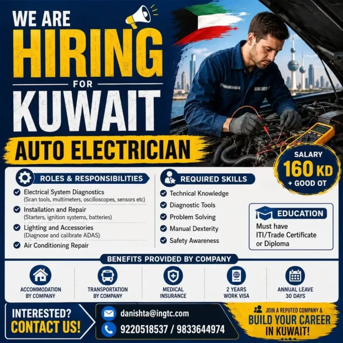 Auto Electrician Jobs in Kuwait