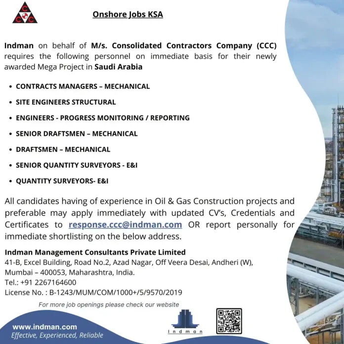 Onshore Jobs KSA CCC Saudi Arabia hiring banner